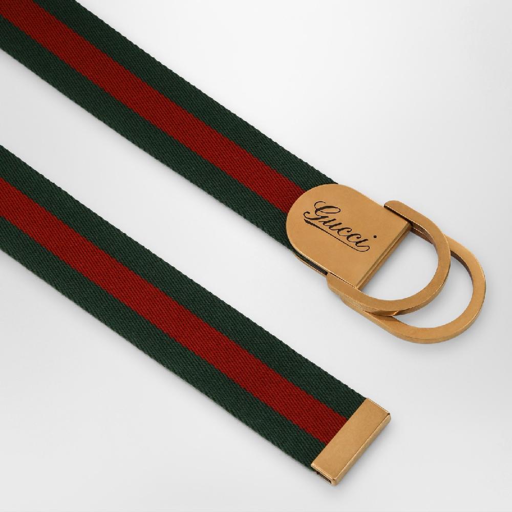 GUCCI Cintura Con Motivo Web E Fibbia Con Logo