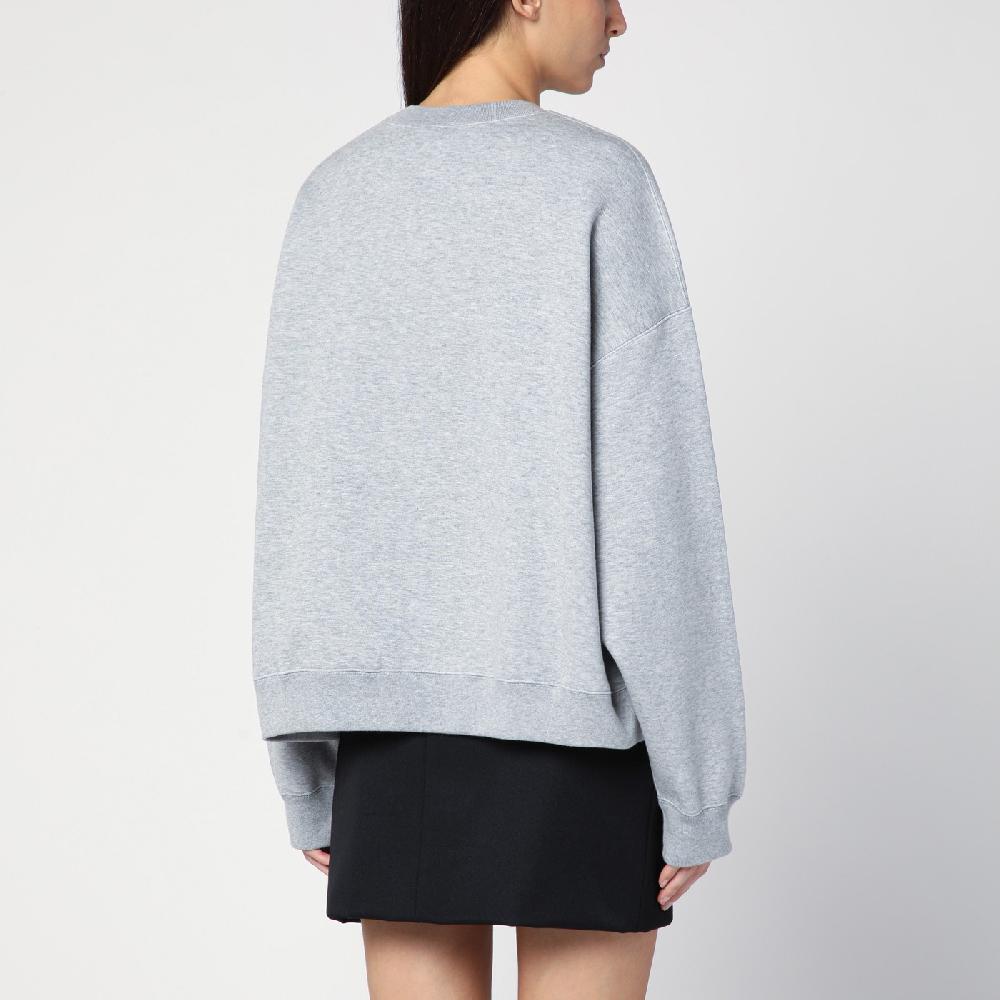 GUCCI Felpa Grigia Mélange In Misto Cotone