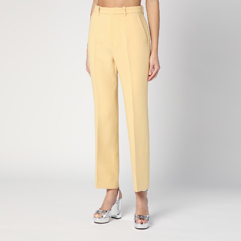 GUCCI Pantalone Color Crema In Crêpe Di Lana