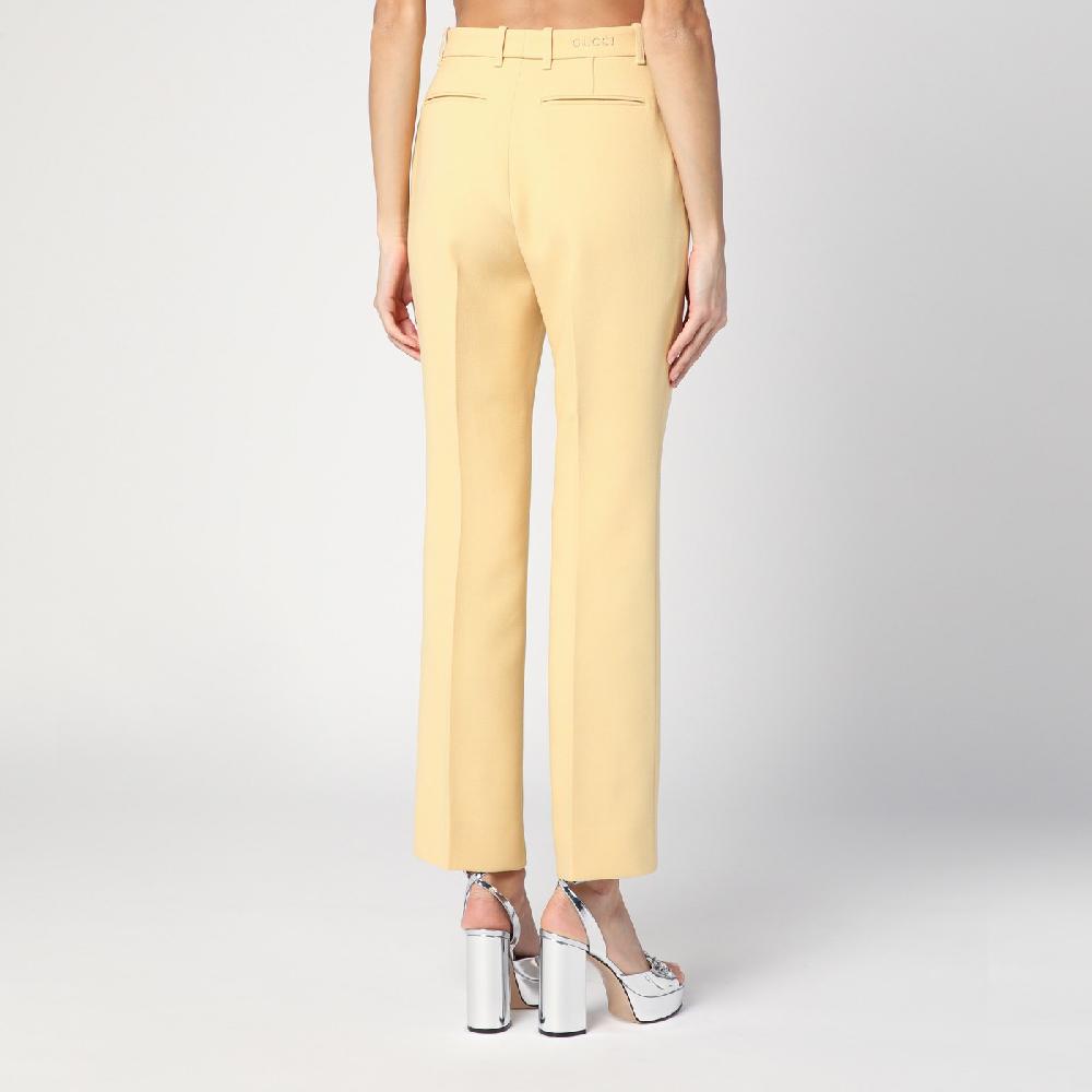 GUCCI Pantalone Color Crema In Crêpe Di Lana