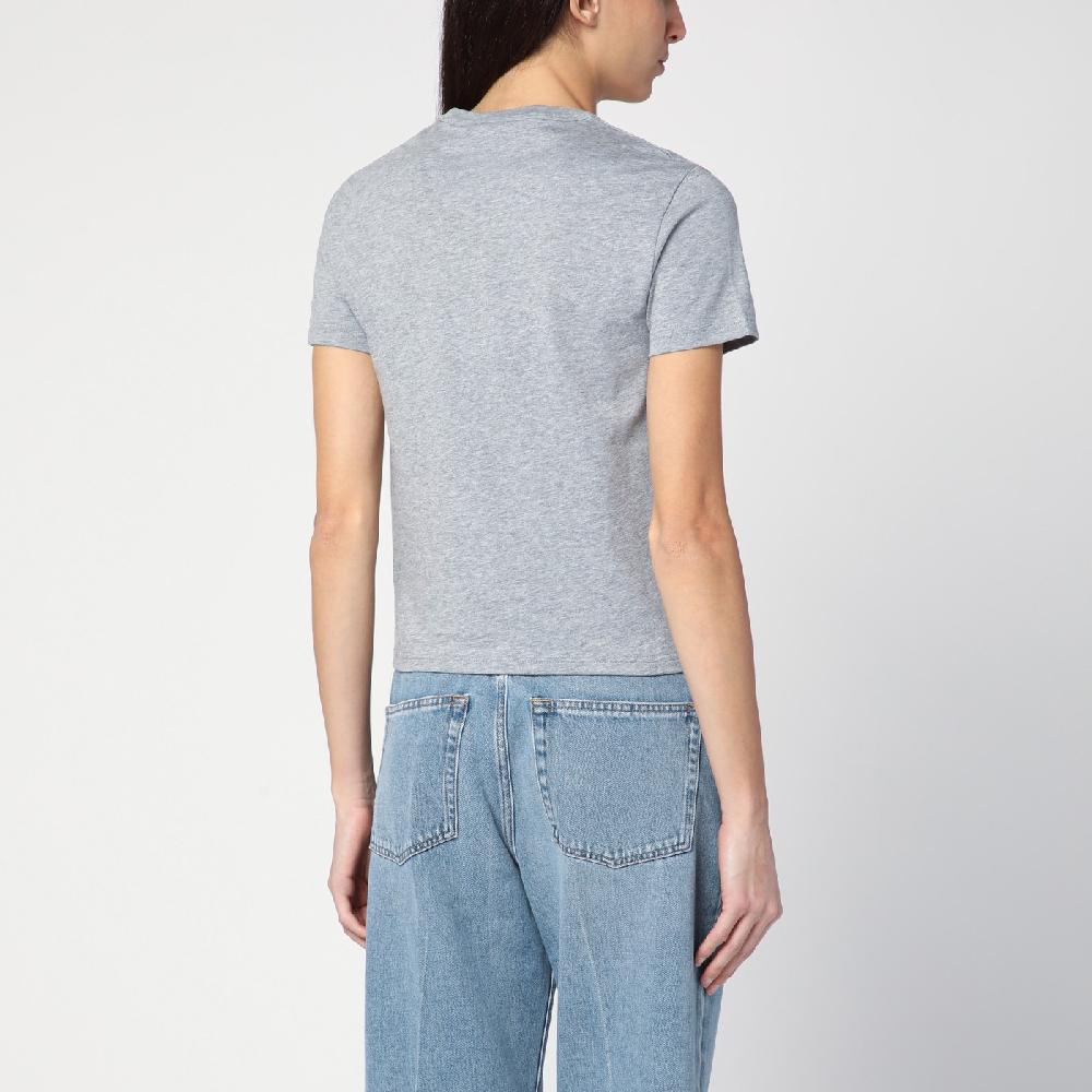 GUCCI T-shirt Grigia Mélange In Cotone