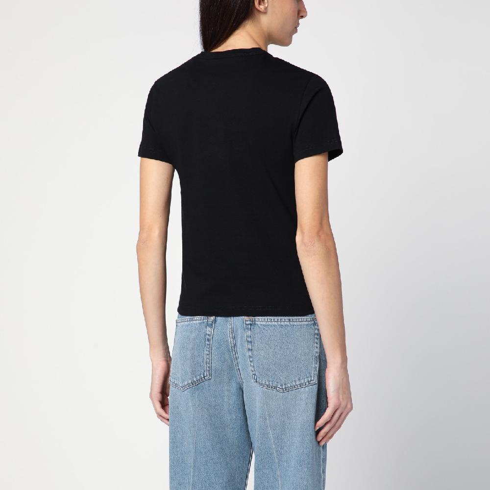 GUCCI T-shirt Nera In Cotone