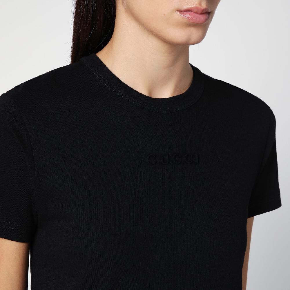 GUCCI T-shirt Nera In Cotone