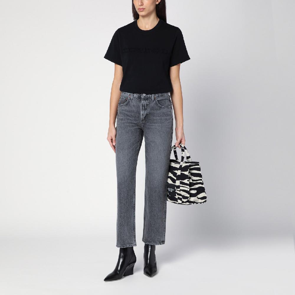 AGOLDE Jeans Valen Grigio Slavato In Denim Rigenerato