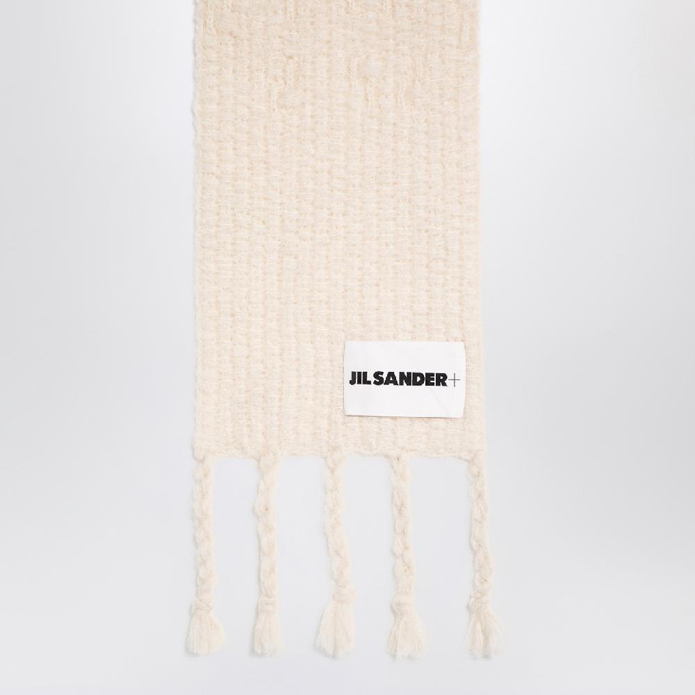 Jil Sander Sciarpa Avorio In Misto Mohair