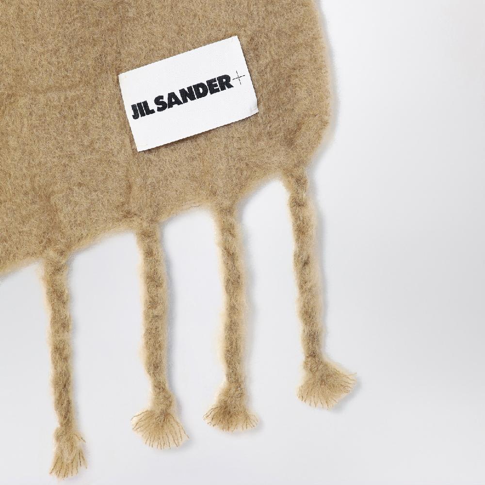 Jil Sander Sciarpa Beige In Misto Mohair