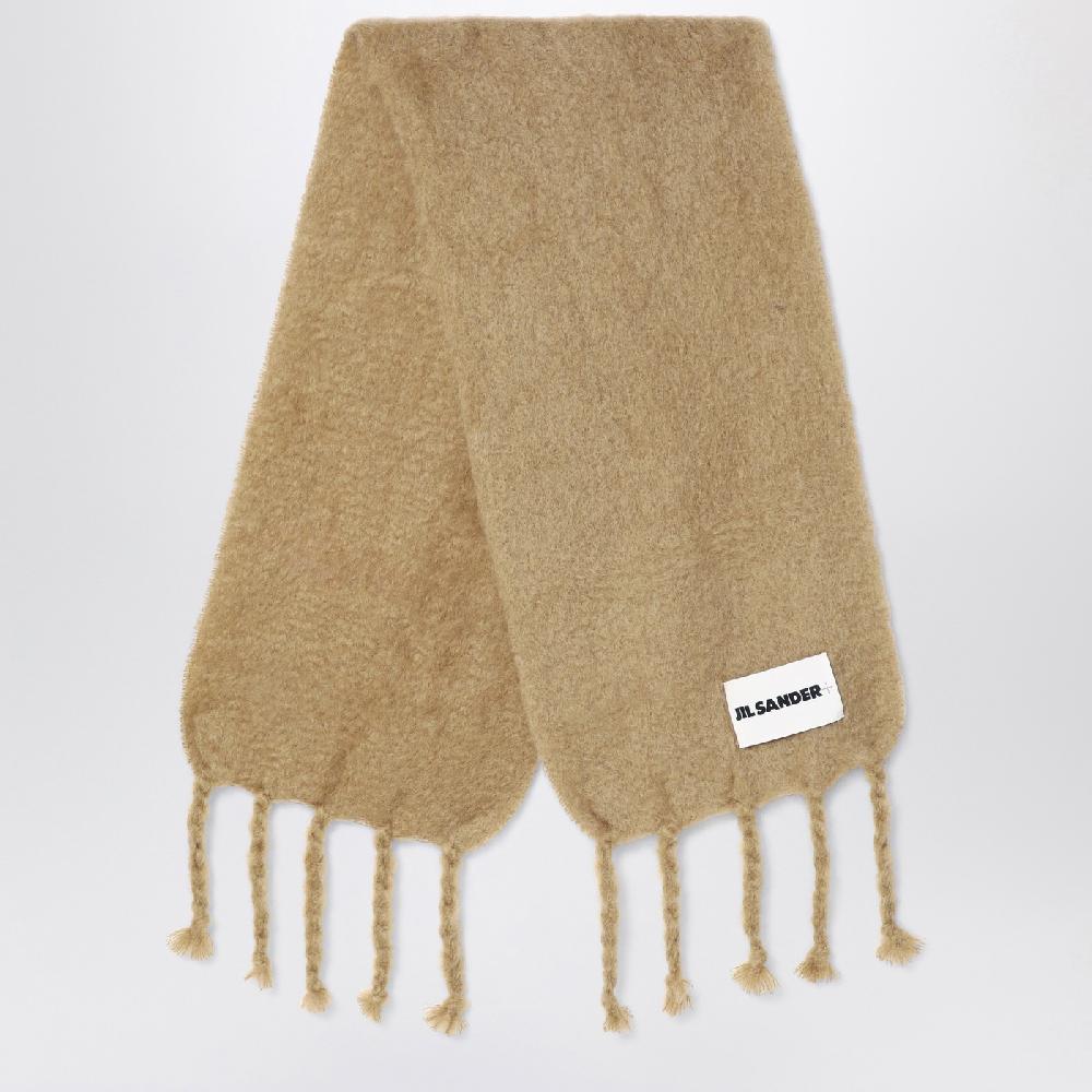 Jil Sander Sciarpa beige in misto mohair