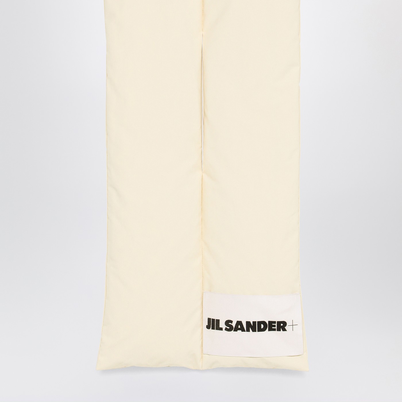 Jil Sander Sciarpa Imbottita Beige Con Logo