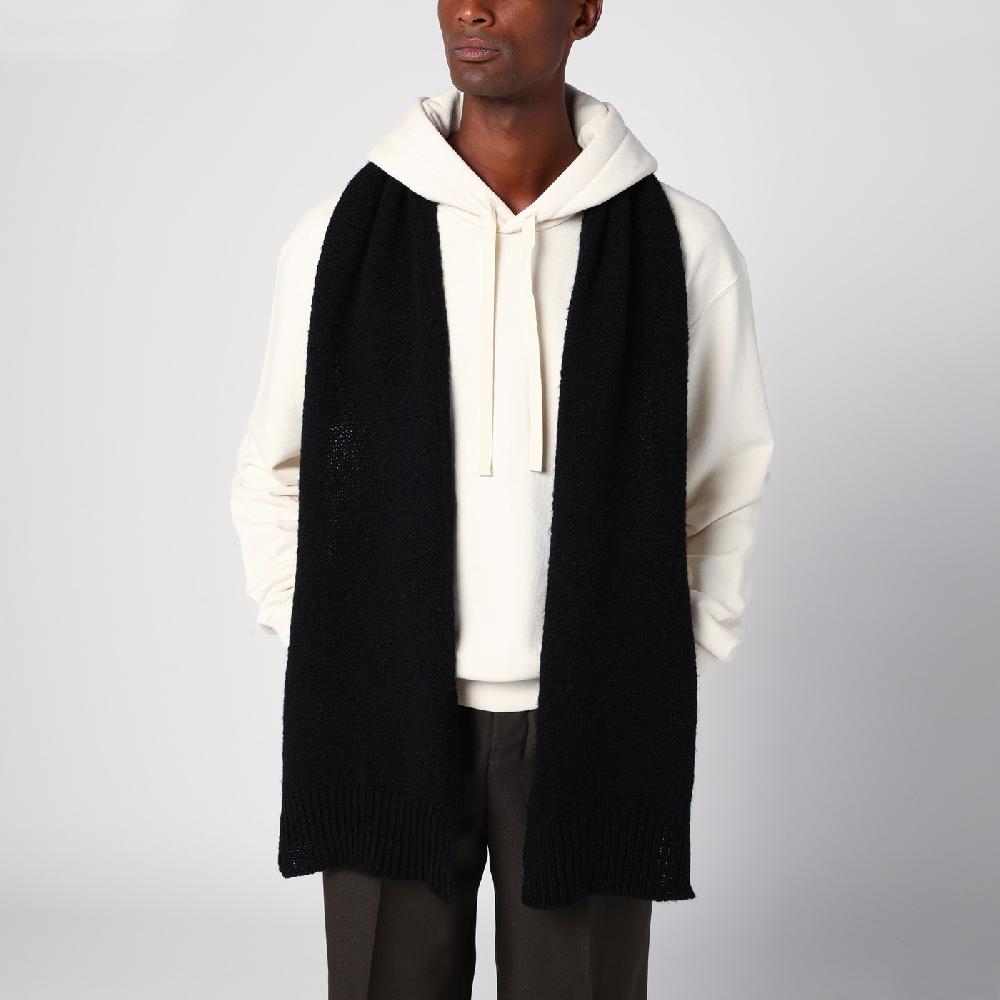 Jil Sander Sciarpa Nera In Lana