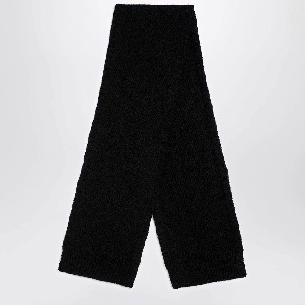 Jil Sander Sciarpa nera in lana