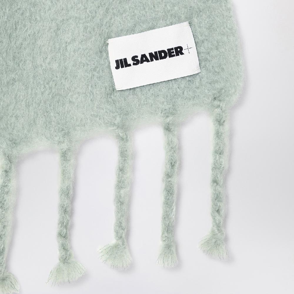 Jil Sander Sciarpa Verde Chiara In Misto Mohair