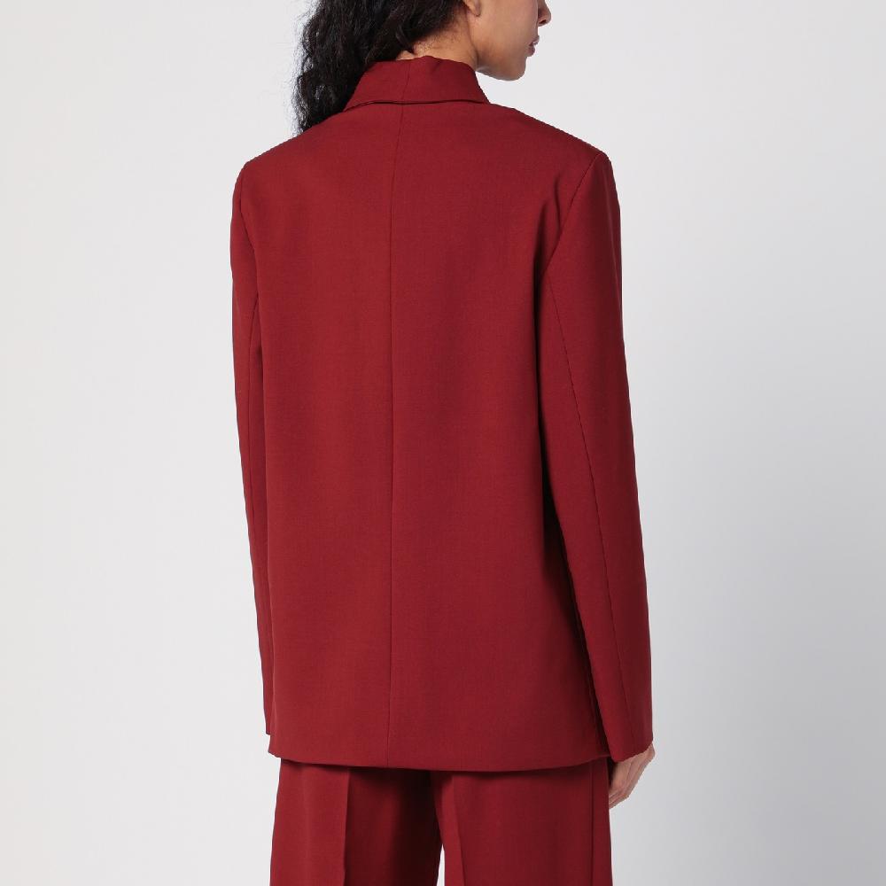 Loulou Studio Giacca Doppiopetto Bordeaux In Lana
