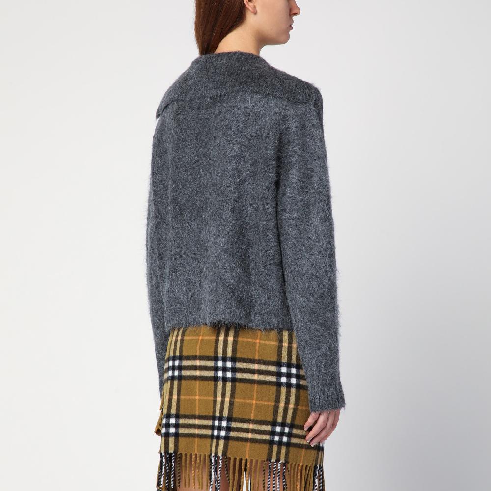 Loulou Studio Maglione Grigio In Misto Alpaca