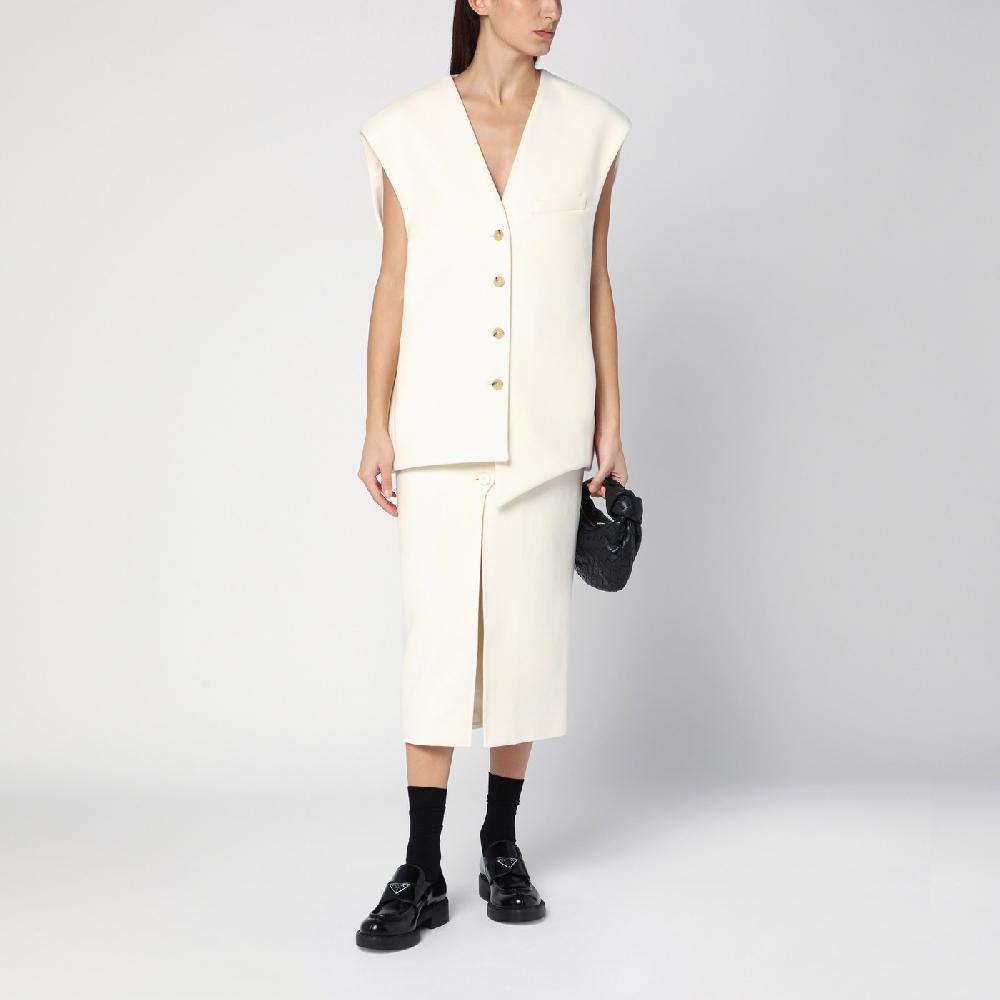 Margaux Lu00f6nnberg Gilet Wallis Bianco In Lana
