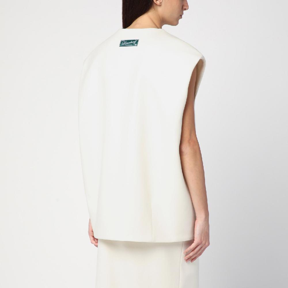 Margaux Lu00f6nnberg Gilet Wallis Bianco In Lana