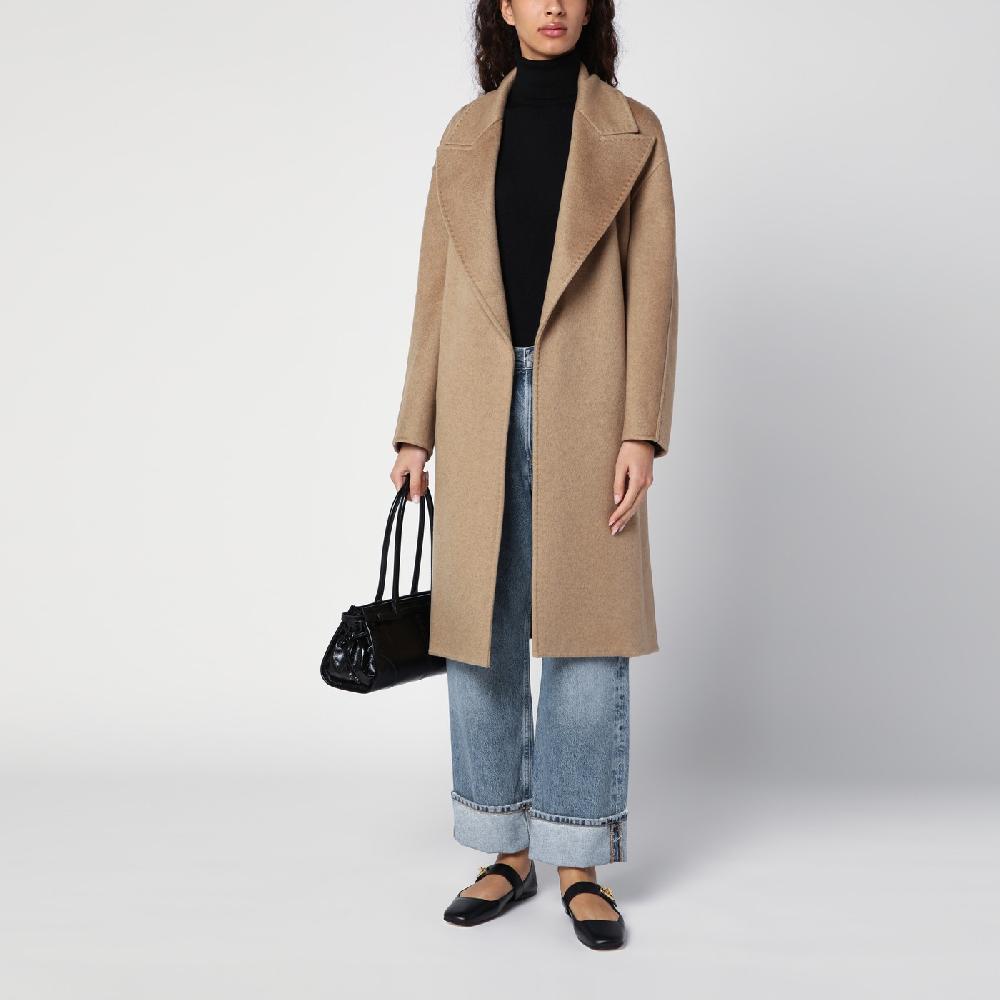Max Mara Cappotto Destrutturato Beige In Cachemire
