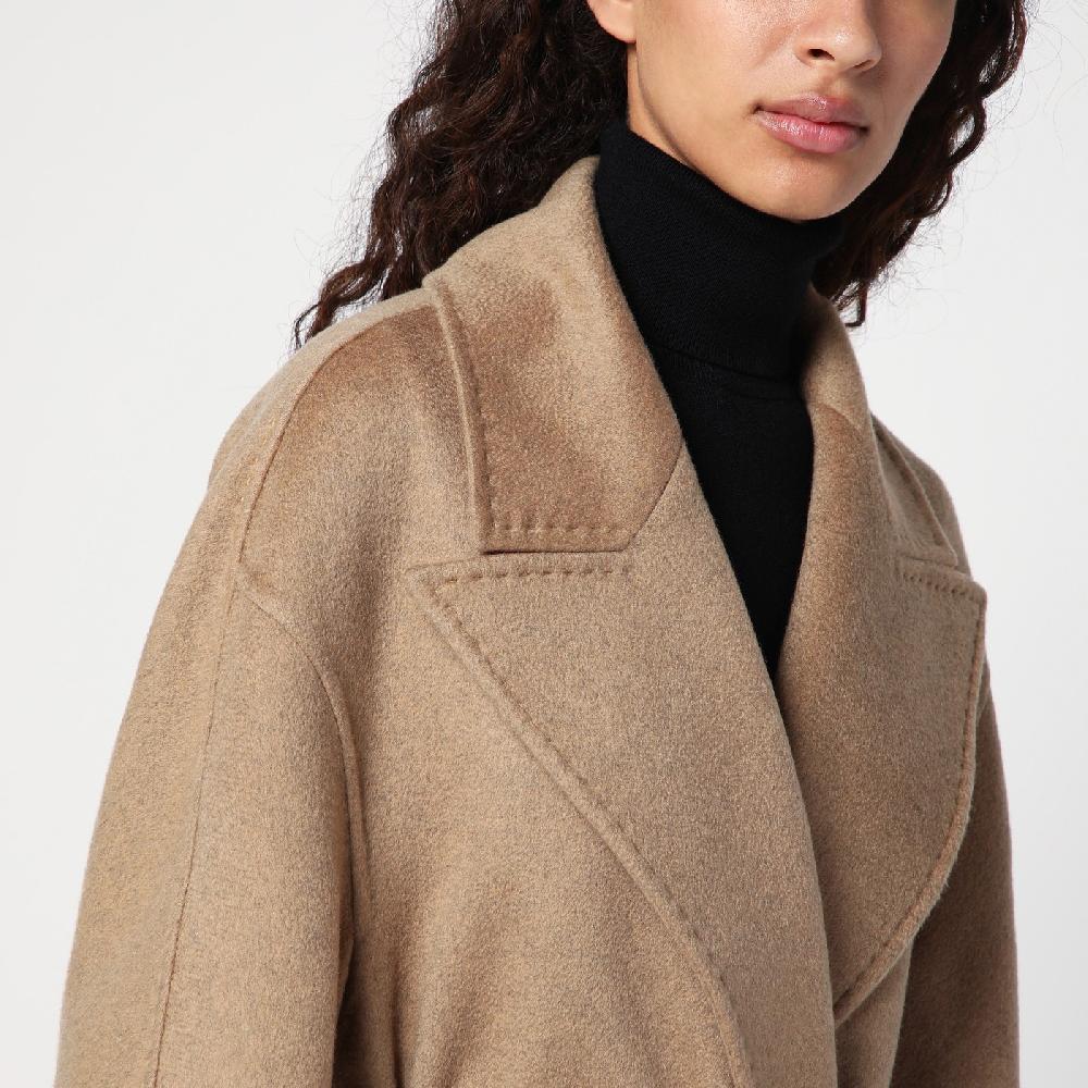 Max Mara Cappotto Destrutturato Beige In Cachemire