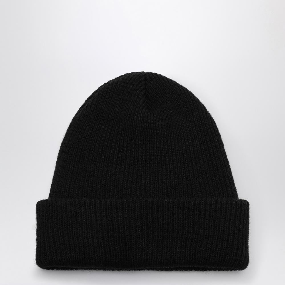 Off-Whiteu2122 Cuffia Nera In Lana Con Logo