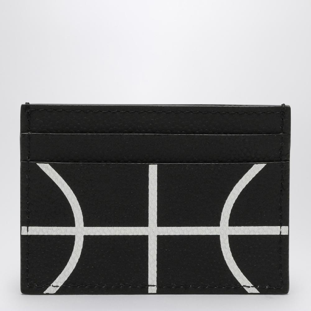 Off-Whiteu2122 Portacarte Basket Nero In Pelle
