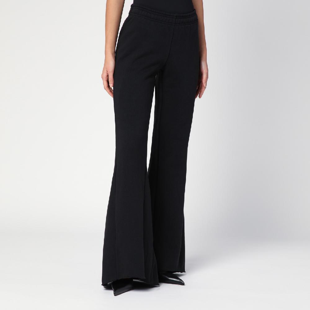 Entire Studios Pantalone A Zampa Nero In Cotone Organico