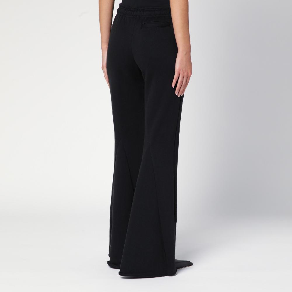 Entire Studios Pantalone A Zampa Nero In Cotone Organico