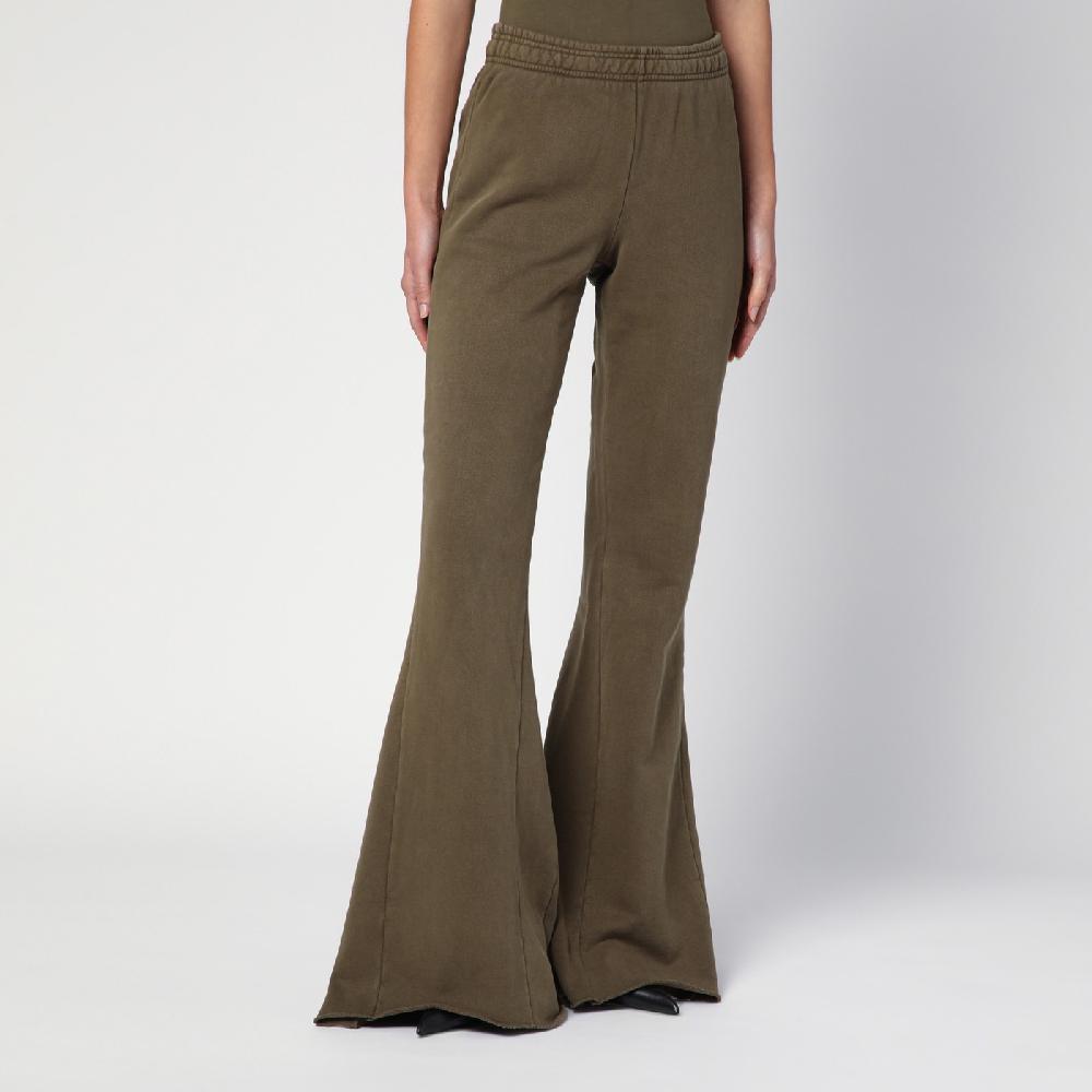 Entire Studios Pantalone A Zampa Verde Militare In Cotone Organico
