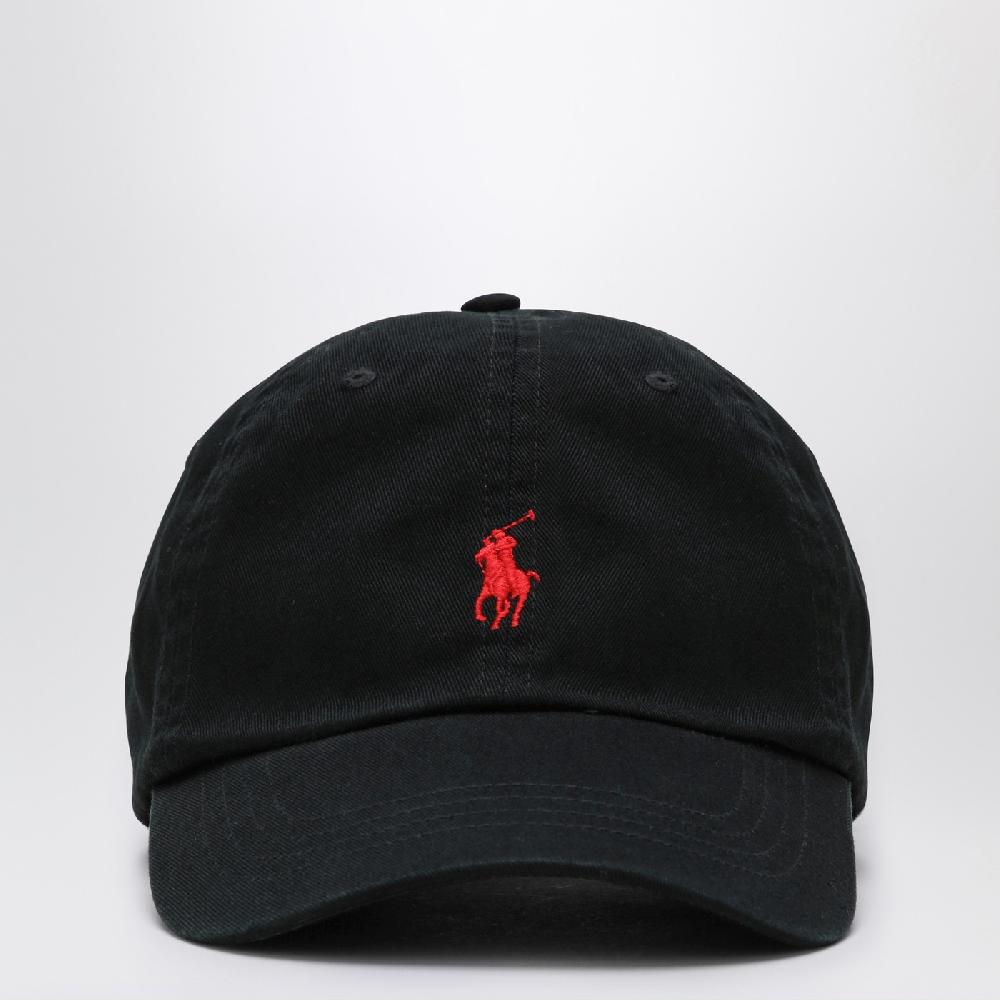 Polo Ralph Lauren Cappello Nero In Cotone Con Logo