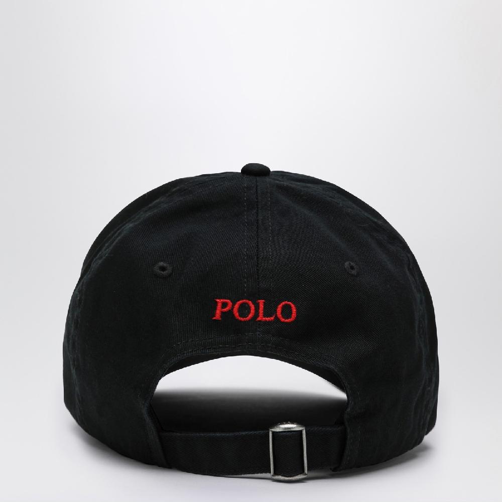 Polo Ralph Lauren Cappello Nero In Cotone Con Logo