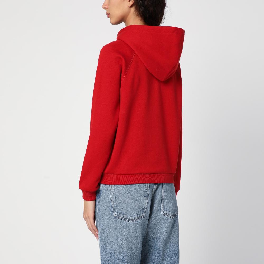 Polo Ralph Lauren Felpa Rossa In Cotone Felpato