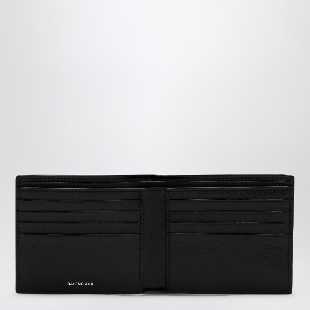 Balenciaga Portafoglio Bi-fold Superbusy Nero In Pelle