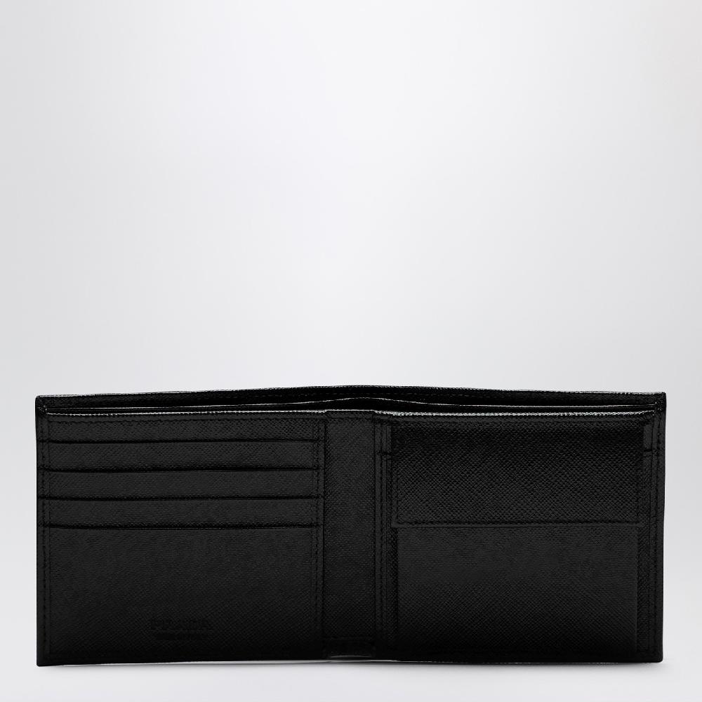 Prada Portafoglio Nero In Re-Nylon Con Triangolo Logo