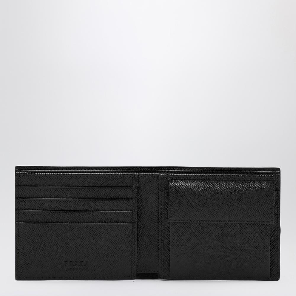 Prada Portafoglio Orizzontale Nero Con Logo