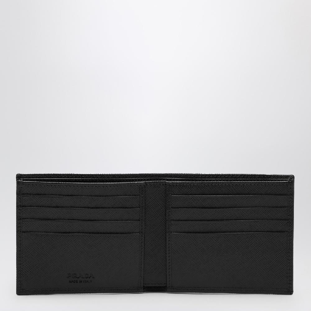 Prada Portafoglio Orizzontale Nero In Saffiano