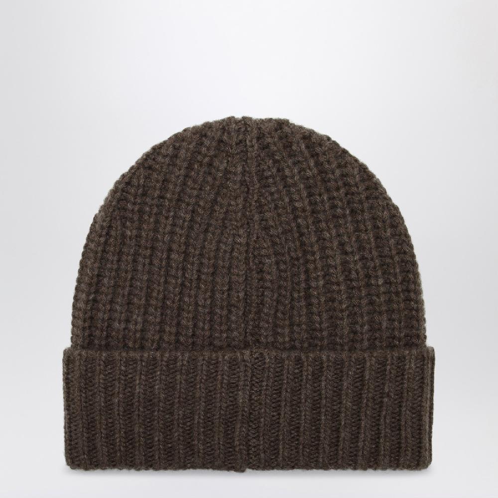 Rick Owens Cuffia In Lana Vergine Marrone