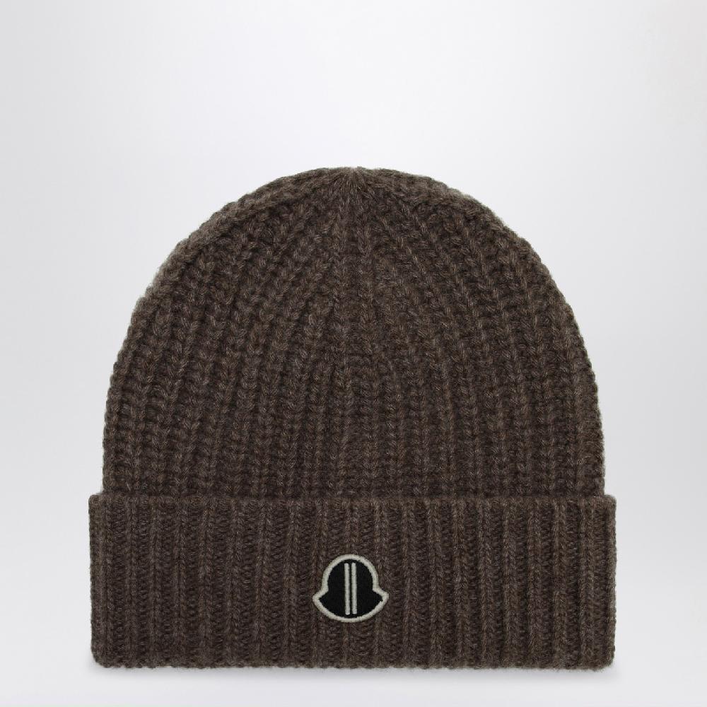 Rick Owens Cuffia in lana vergine marrone