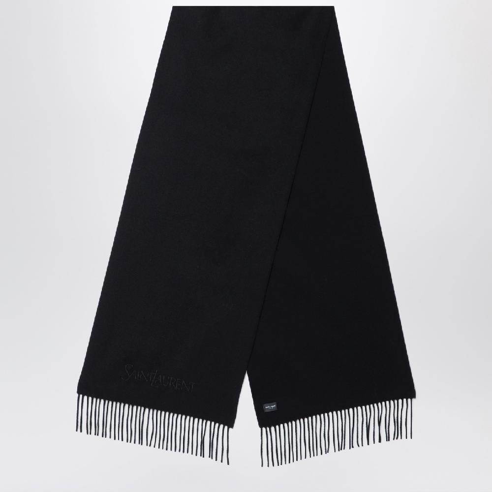 Saint Laurent Sciarpa nera in cashmere