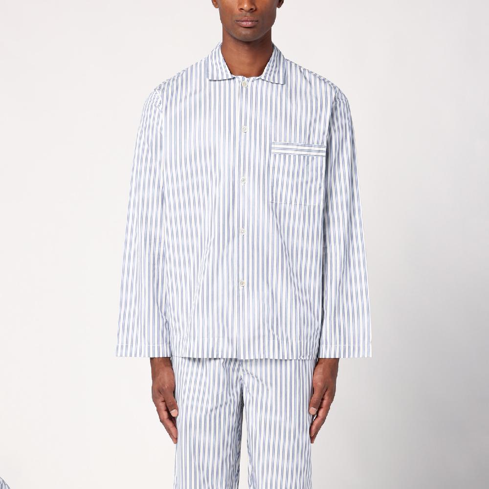 Tekla Camicia pigiama bianca a righe