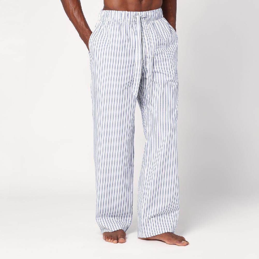 Tekla Pantalone Pigiama Bianco A Righe