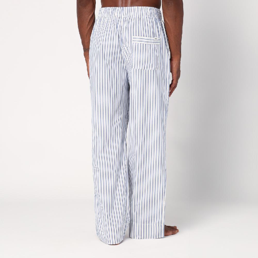 Tekla Pantalone Pigiama Bianco A Righe