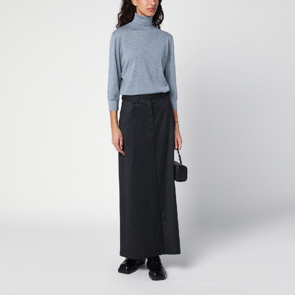 The Row Maglia Dolcevita Grigia In Cashmere