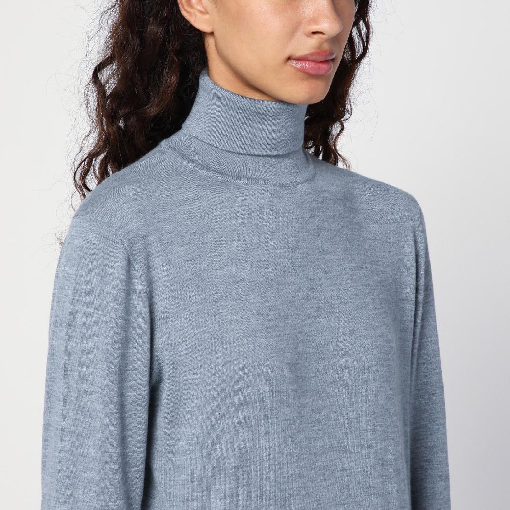 The Row Maglia Dolcevita Grigia In Cashmere