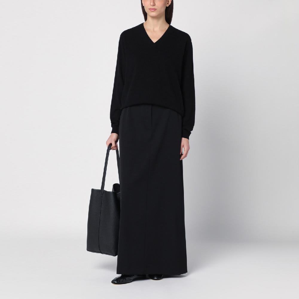 The Row Maglione Isaora Nero In Cashmere