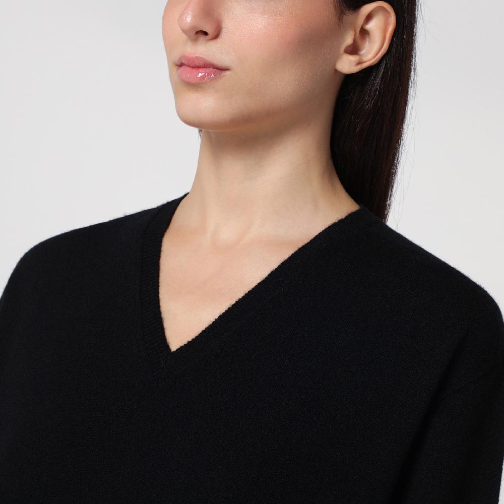 The Row Maglione Isaora Nero In Cashmere