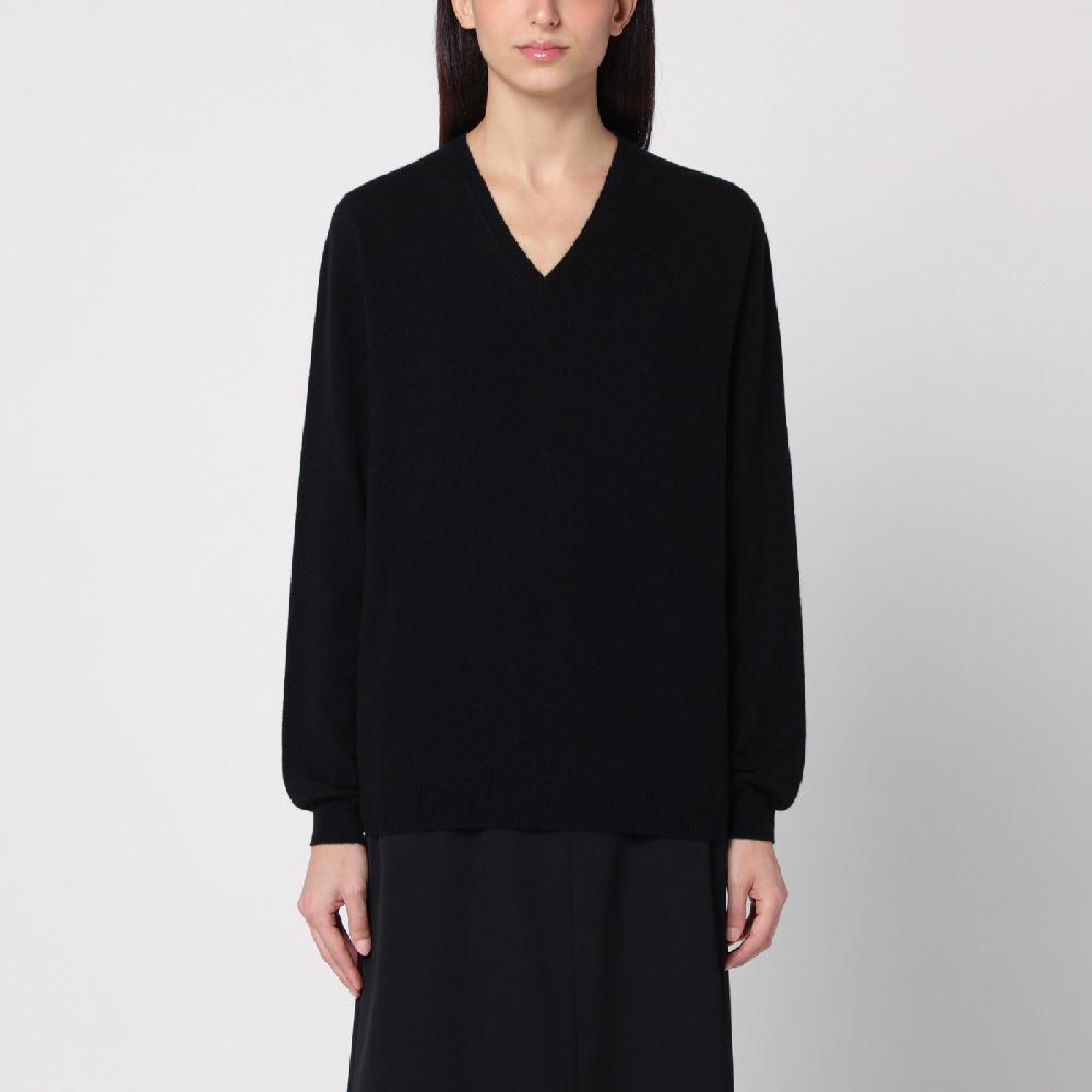 The Row Maglione Isaora nero in cashmere