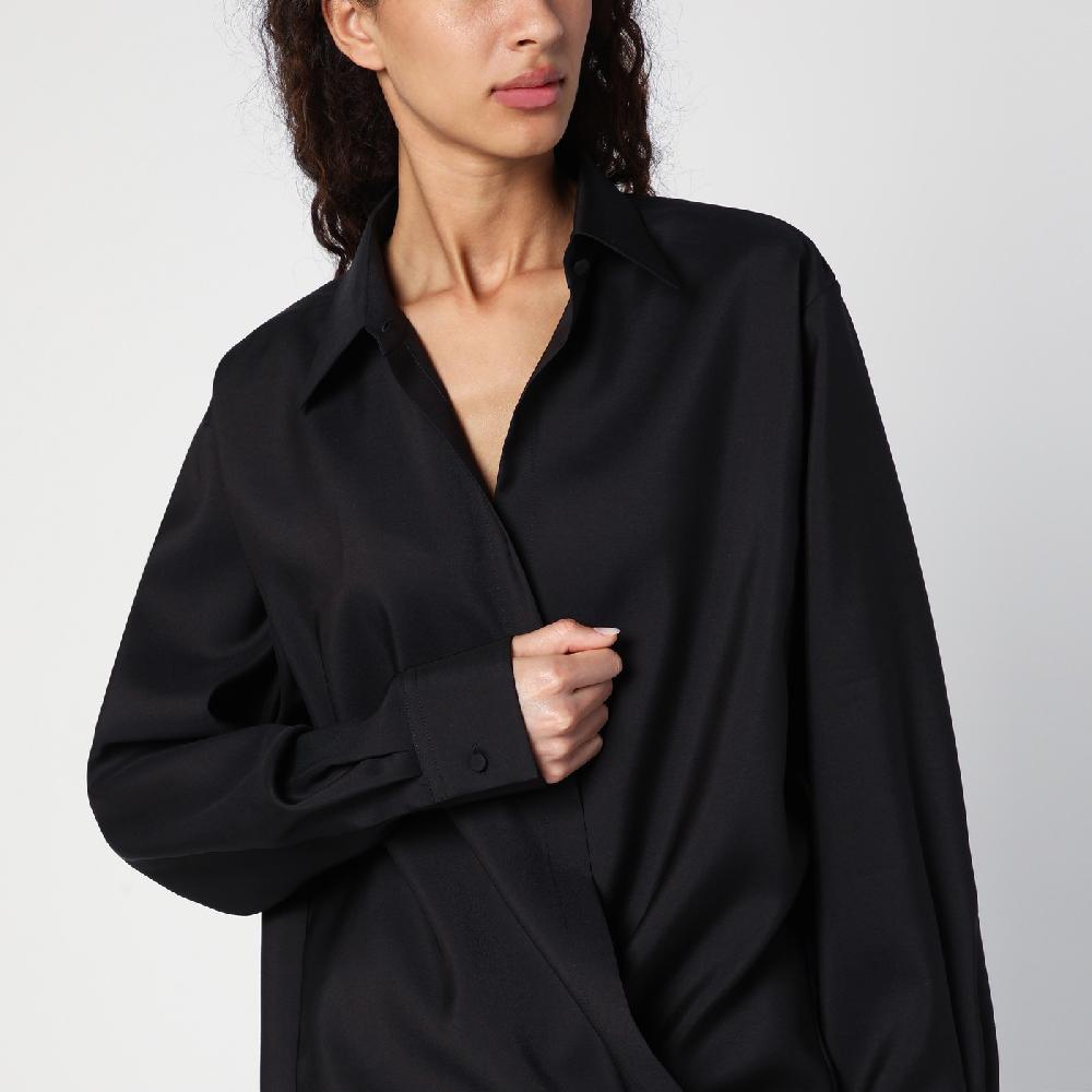 Valentino Garavani Camicia Nera Con Coulisse