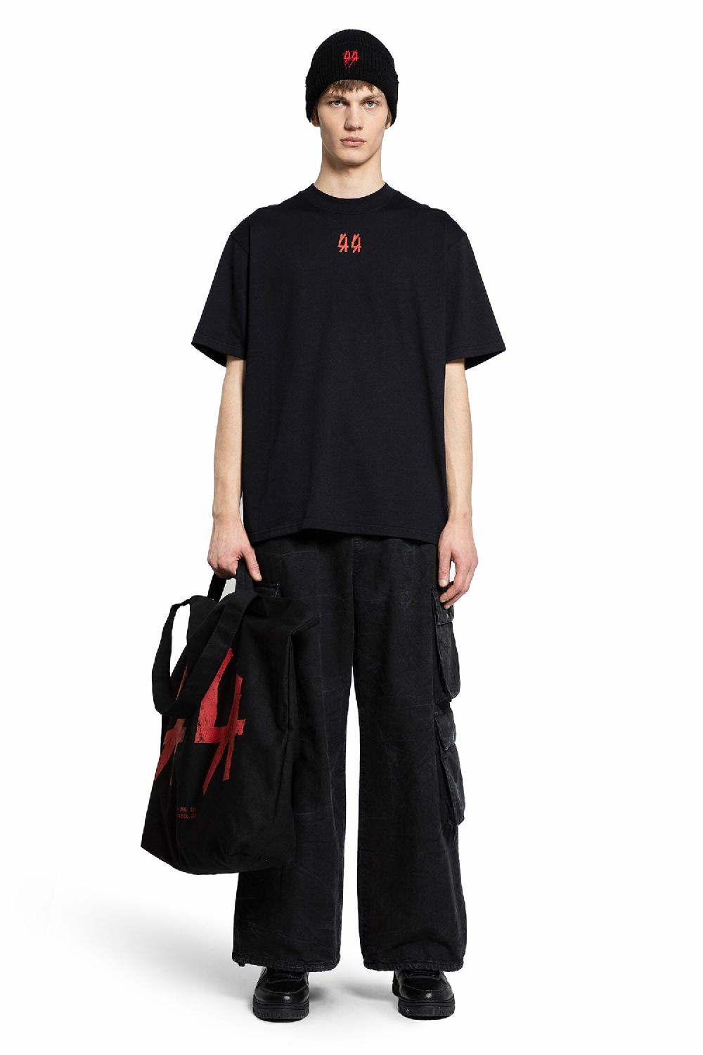 Antonioli 44 LABEL GROUP MAN BLACK T-SHIRTS & TANK TOPS
