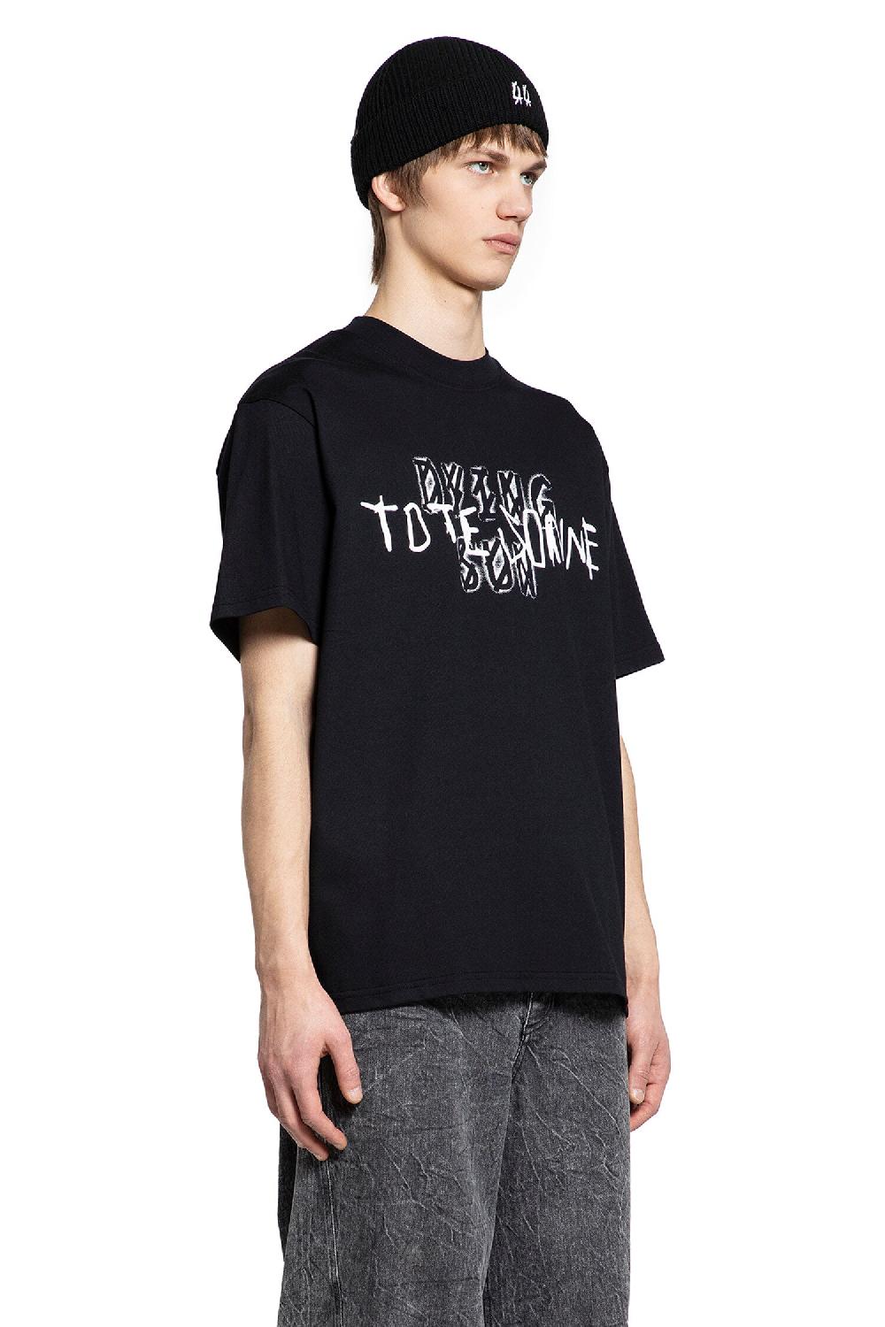 Antonioli 44 LABEL GROUP MAN BLACK T-SHIRTS & TANK TOPS