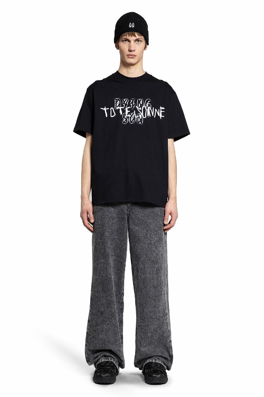 Antonioli 44 LABEL GROUP MAN BLACK T-SHIRTS & TANK TOPS