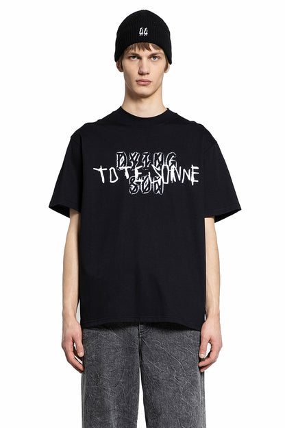 Antonioli 44 LABEL GROUP MAN BLACK T-SHIRTS & TANK TOPS