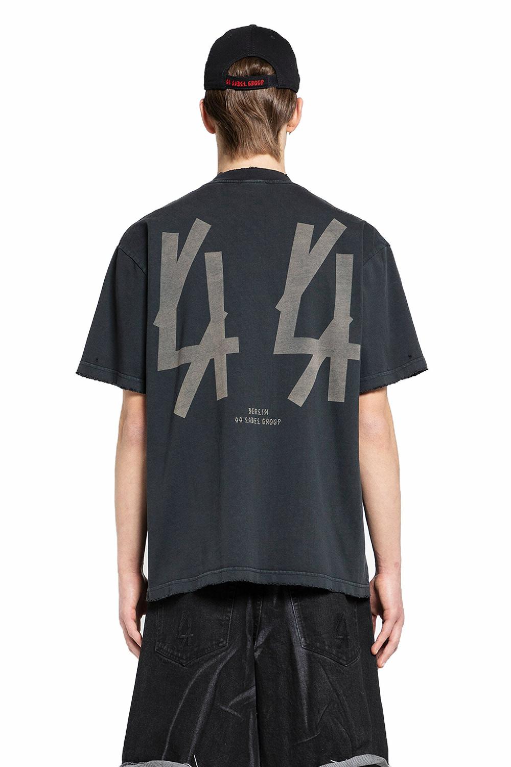 Antonioli 44 LABEL GROUP MAN BLACK T-SHIRTS & TANK TOPS